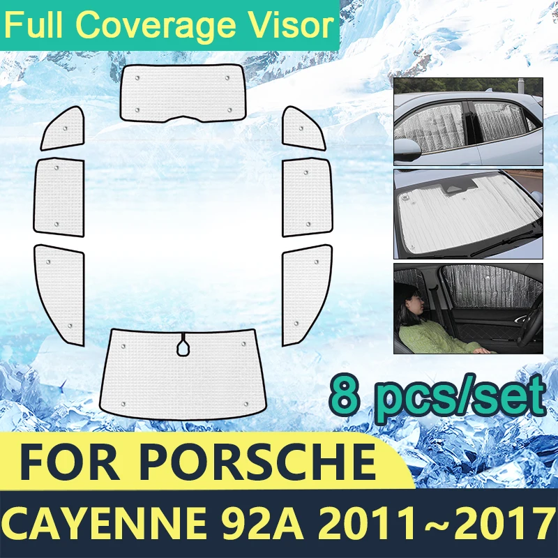 

Солнцезащитные очки с полным покрытием для Porsche Cayenne 92A 2011 2012 2013 2014 2015 2016 2017, автомобильные ветрозащитные стекла, аксессуары, козырек, защита от солнца