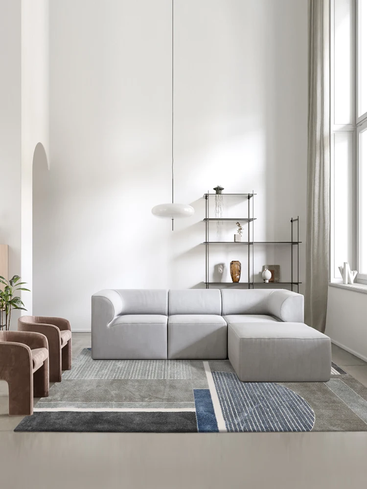 

Imported geometric Nordic ins style modern original design living room carpet light luxury minimal Morandi premium grey