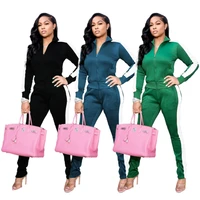 two piece set tracksuit women fall winter long sleeve toppant casual sweatsuits color block 2 piece co ord outfit matching sets
