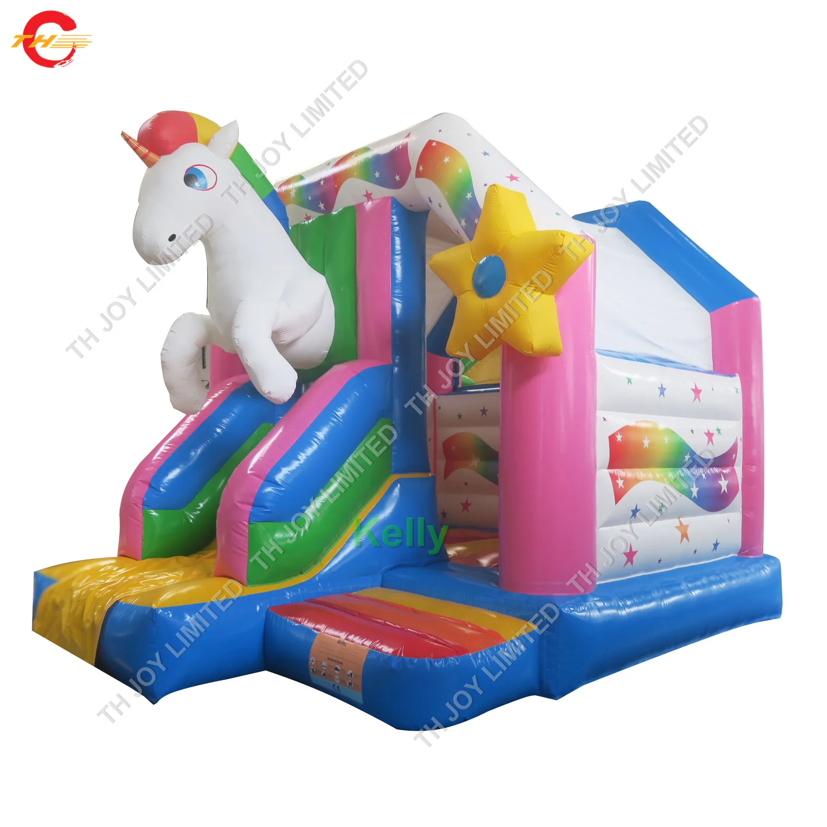 Надувной прыгун с горкой для детей прочный коммерческий надувной замком 4 5 х4