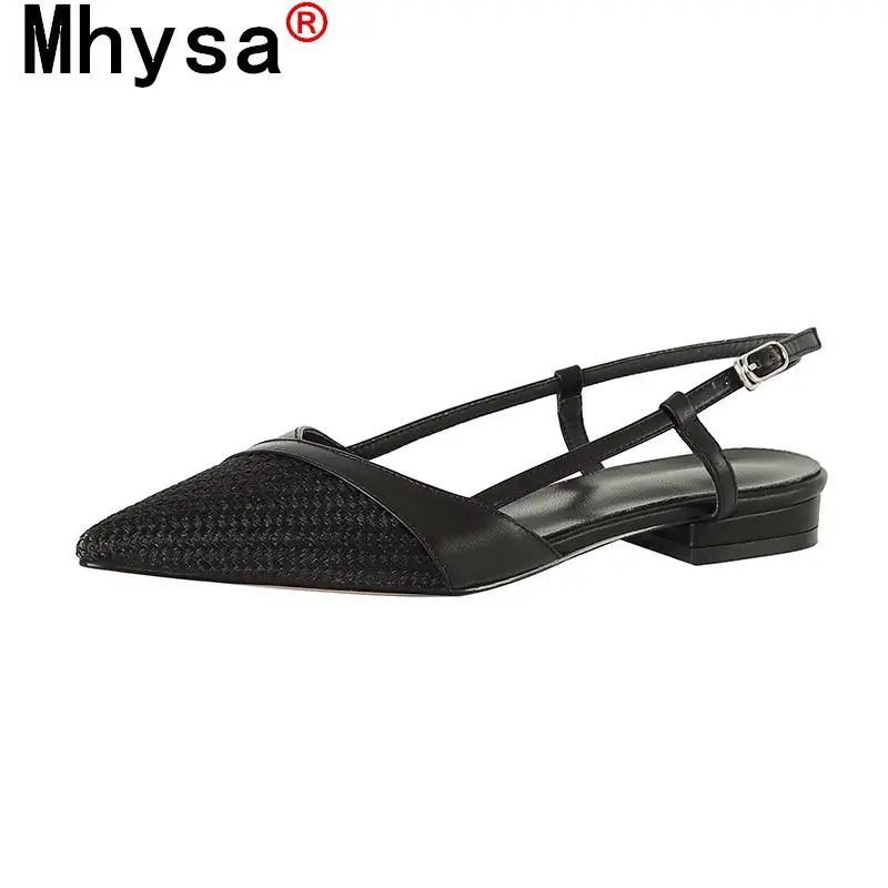 

2021 Summer New Flat Sandals Fashion Vintage Buckle Outdoor Casual Comfortable Women Shoes Sexy Pointed Light Sandals for Woman