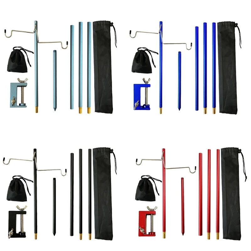 

094C Detachable Lantern Stand Holder Lamp Bracket Hanger Portable for Outdoor Camping