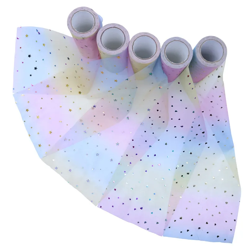 15 см * 10 лет градиентные звезды с блестками катушка для любви тюль сделай сам