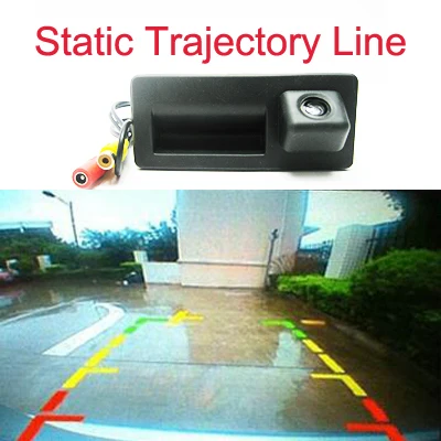 Static rear view cam Динамический CCD багажник автомобиля ручка заднего вида камера для Audi/A4/A5/S5/Q3/Q5/VW/Passat b6/Tiguan/Golf 5 6/Jetta/Sharan/Touareg - Название цвета: Static rear view cam