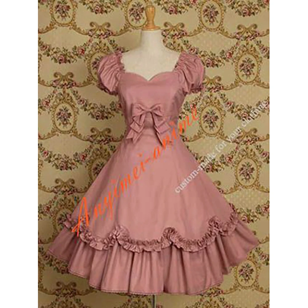 

fondcosplay Gothic Lolita Punk Sweet Fashion Pink Cotton Dress Cosplay Costume Tailor-Made[CK1315]