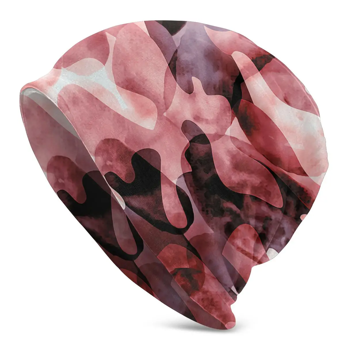 

Abstract Hand Drawn Watercolor Tie Dye Camouflage Pattern Beanies Pullover Cap Comfortable , Adult Men's Woman Knit Hat