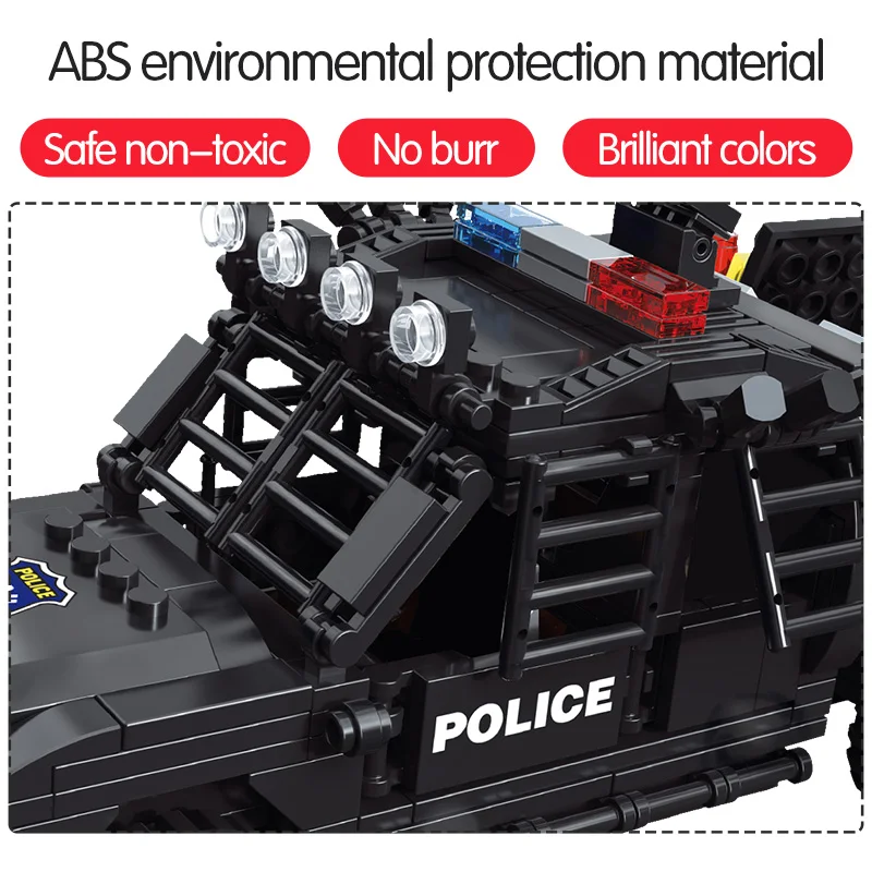 

2384PCS City SWAT Car Vehicle Building Blocks Compatible City Flying Tigers Police Helicopter Boat Brick Toy For Boys