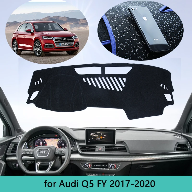 

Car Dashboard Carpet Cover For Audi Q5 II 2017 2018 2019 2020 Dash Mat Cape Anti-dirty Sun Shade Dashmat Automotive interior
