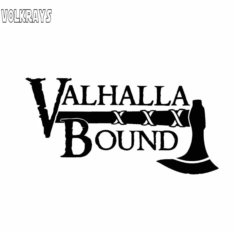 

Volkrays Fashion Car Sticker Oem Valhalla Bound Viking Soldier Accessories Reflective Funny Vinyl Decal Black/Silver,7cm*15cm