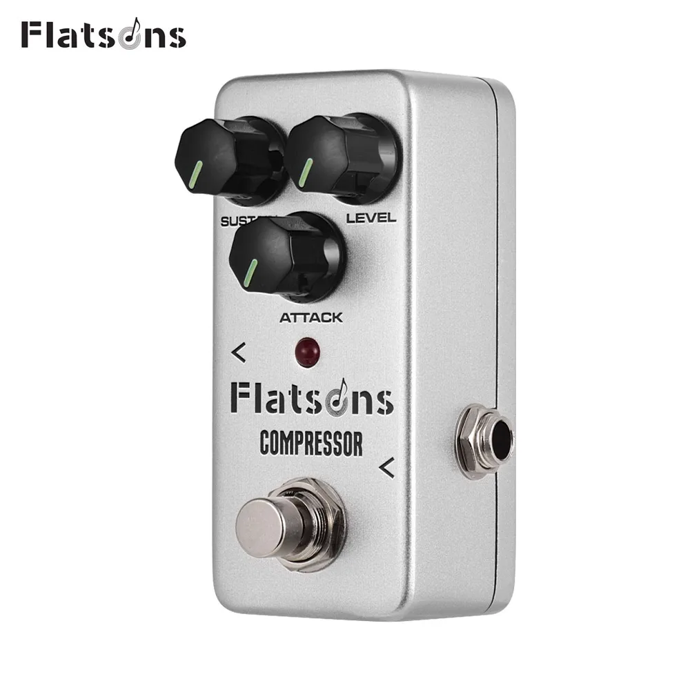 

Компрессор Flatsons, мини-компрессионная педаль для гитарных эффектов, полностью металлический корпус, аксессуары для гитарных эффектов True Bypass