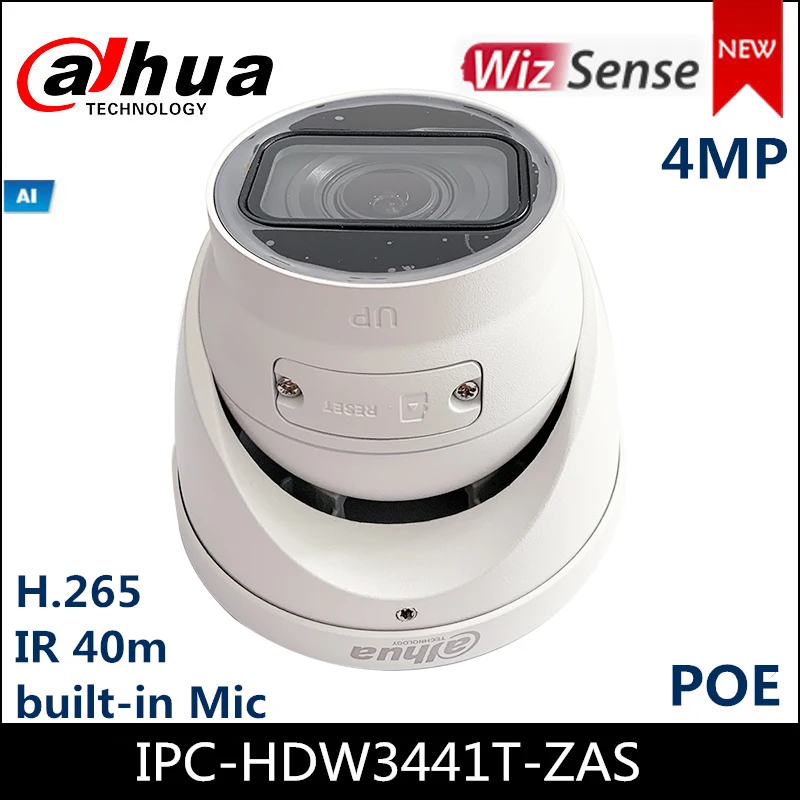 IP-камера Dahua Φ 4MP AI вариообъектив 2 7-13 5 мм встроенный микрофон H.265 + Поддержка POE и