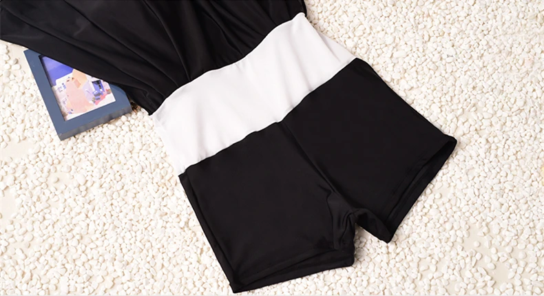 M-3XL Plus Size Women Swimsuit Solid Push Up Skirted Bathing Suit Padded One Piece Pleated Swimdress V neck Ladies Swimwear
