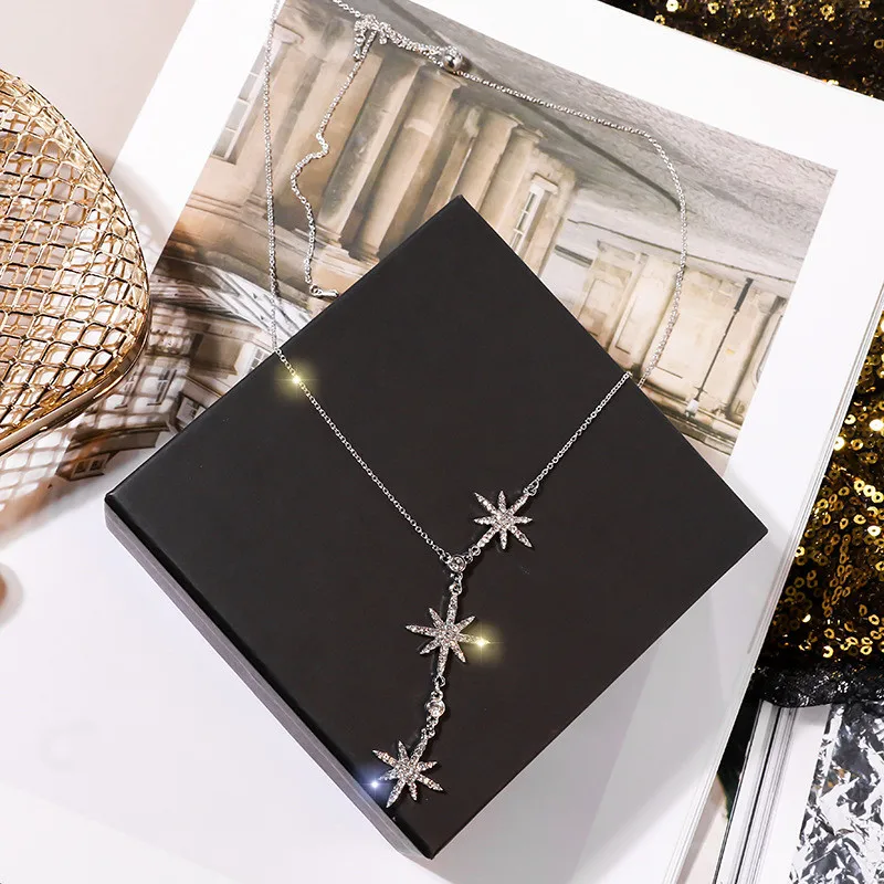 Корейские стразы звезда _ Женская мода 2020 новый темперамент простое ожерелье