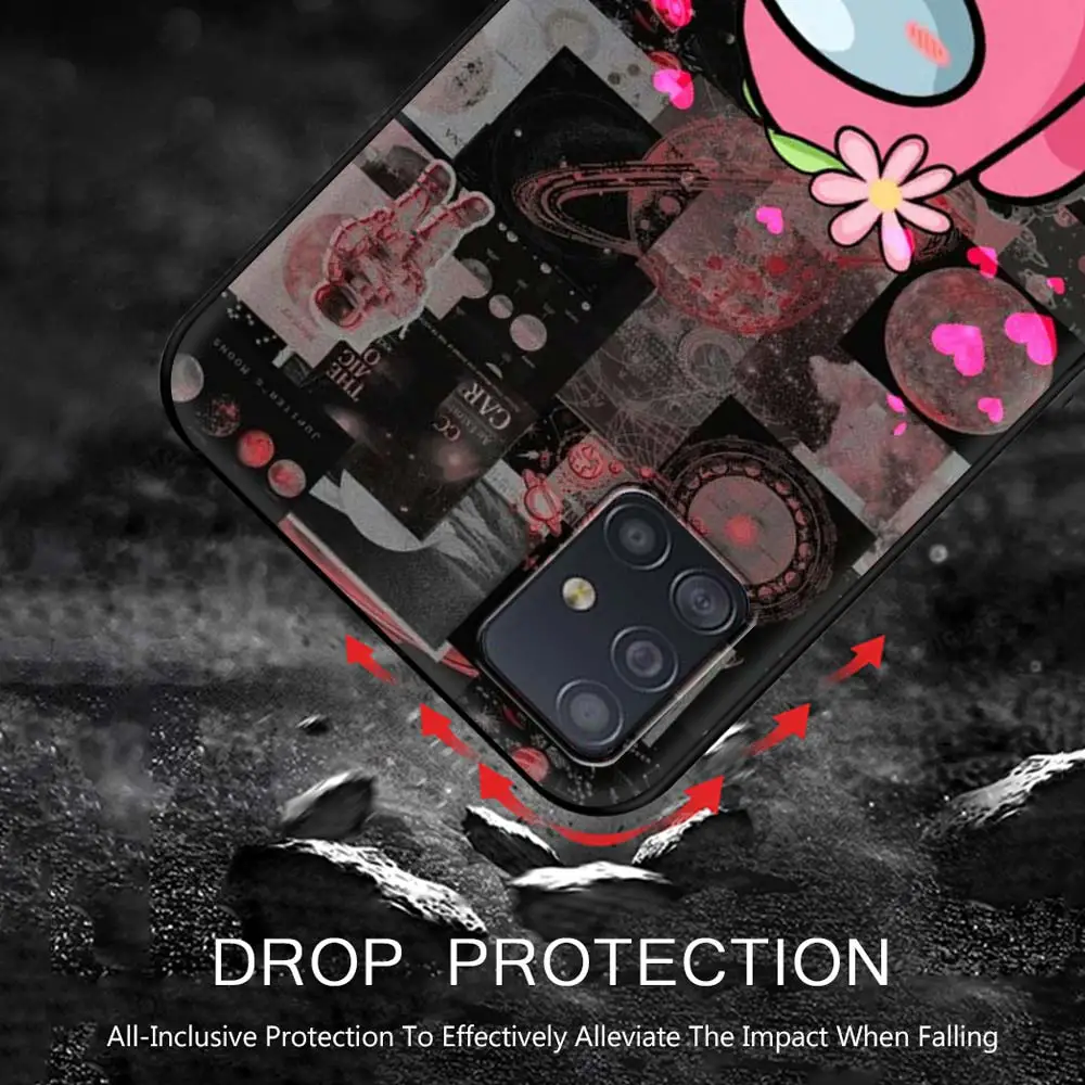 

A-Among Games Us Phone Case for Samsung Galaxy A51 A71 A21S A12 A11 A31 A52 A41 A32 5G A72 A02S Silicon Back Cover