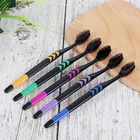 Набор из 5 шт., Сверхмягкие зубные щетки с бамбуковым углем