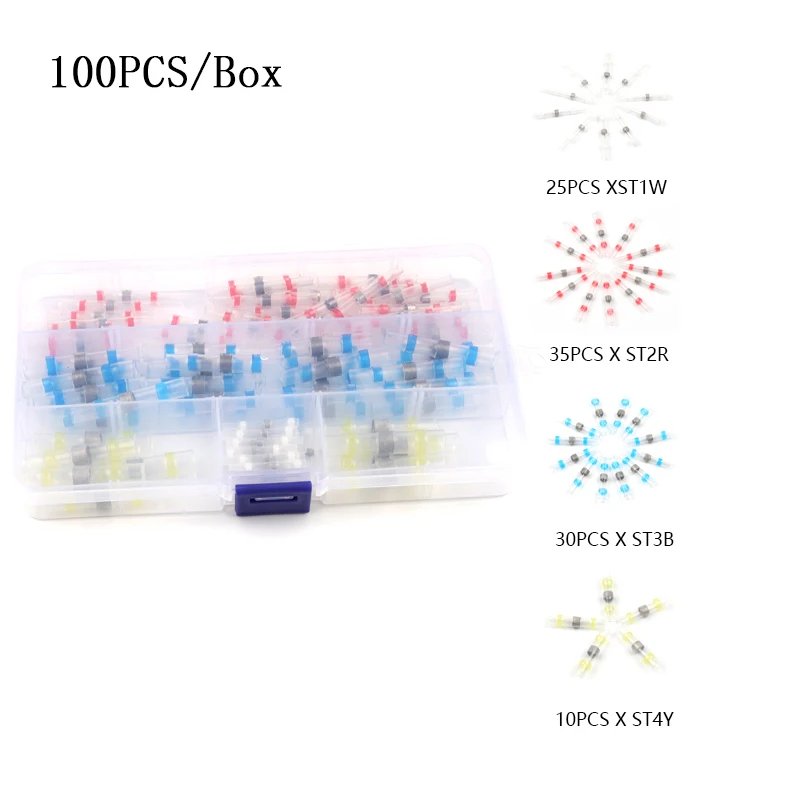 50/100 шт/в штучной упаковке водонепроницаемый термоусадочный припой рукав провода