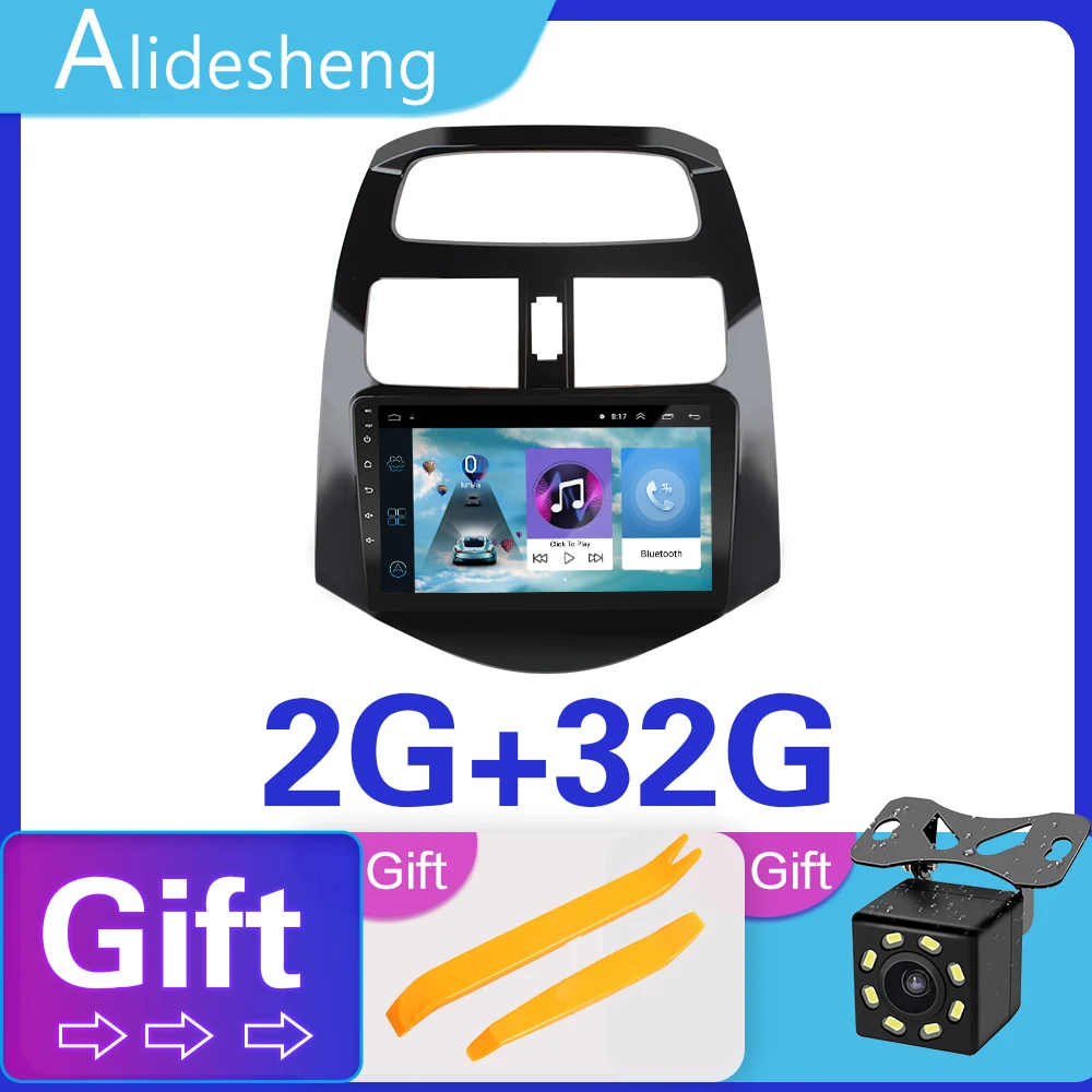 Spark-2G-1 2.5D 2Din Android 8.1GO автомобильный dvd мультимедийный плеер gps для CHEVROLET Spark Beat M300 2010 2011 2012- навигационное Радио BT WiFi - Цвет: Spark-2G-1