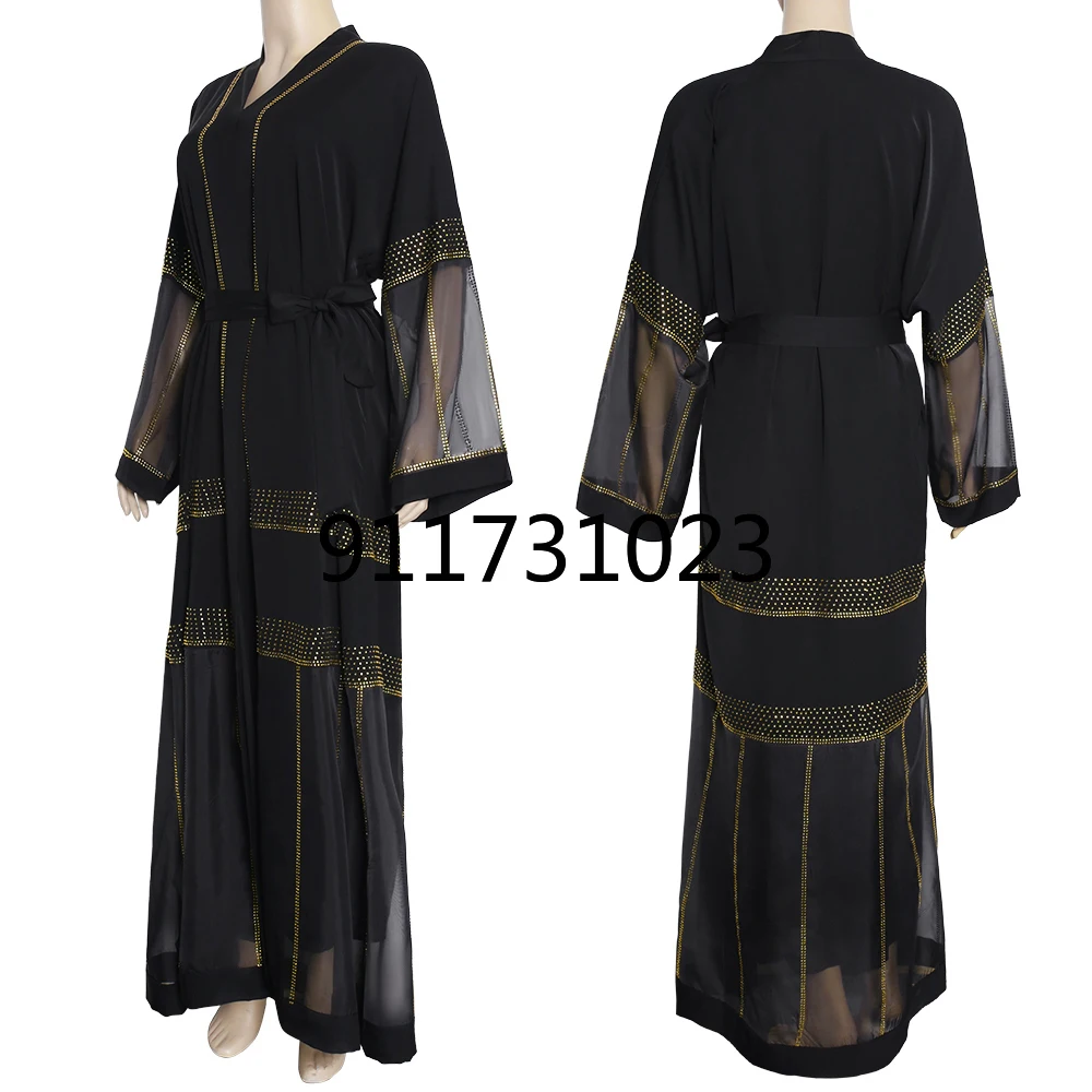 Черная абайя искусственное мусульманское хиджаб платье 2021 Caftan ужасная Арабская