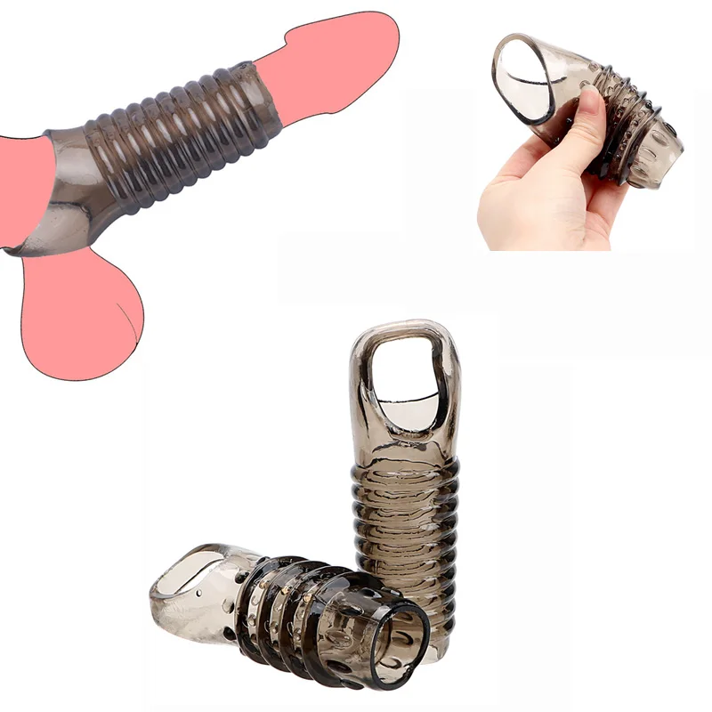 Силиконовый презерватив для увеличения пениса многоразовые насадки на пенис