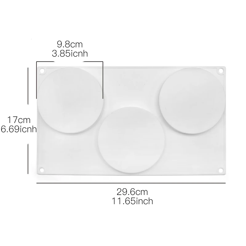 3 отверстия круглые силиконовые формы инструменты для украшения торта форма