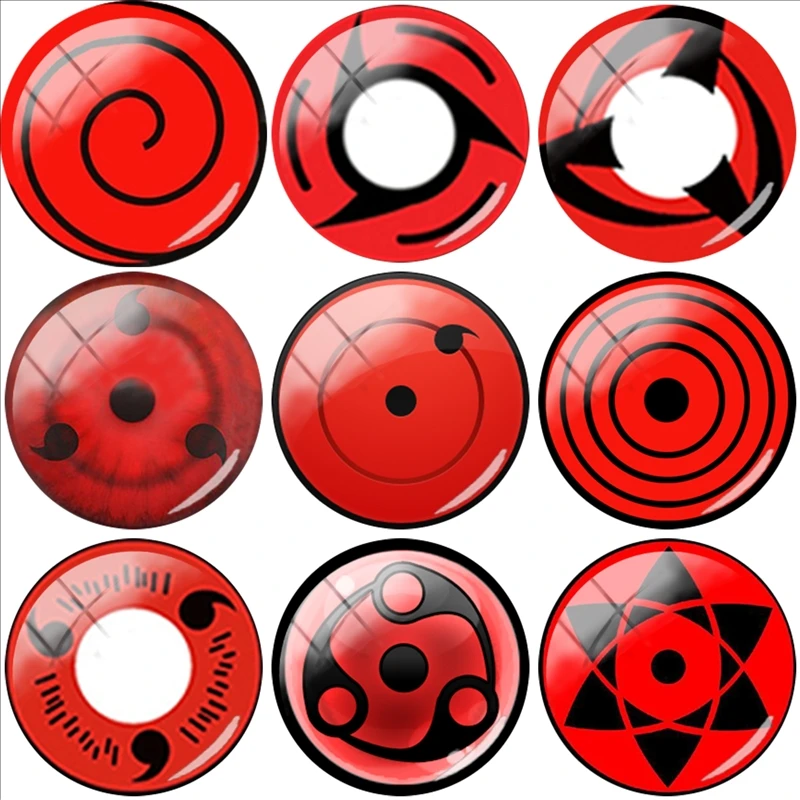 TAFREE DIY японский аниме дизайн Sharingan стеклянный кабошонный КУПОЛ 12 мм/15 мм/16 мм/18 мм/20 мм/25 мм Ювелирные изделия NA03
