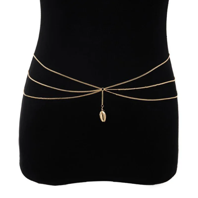 Женское вечернее платье с подвеской в форме ракушки простая длинная цепочка