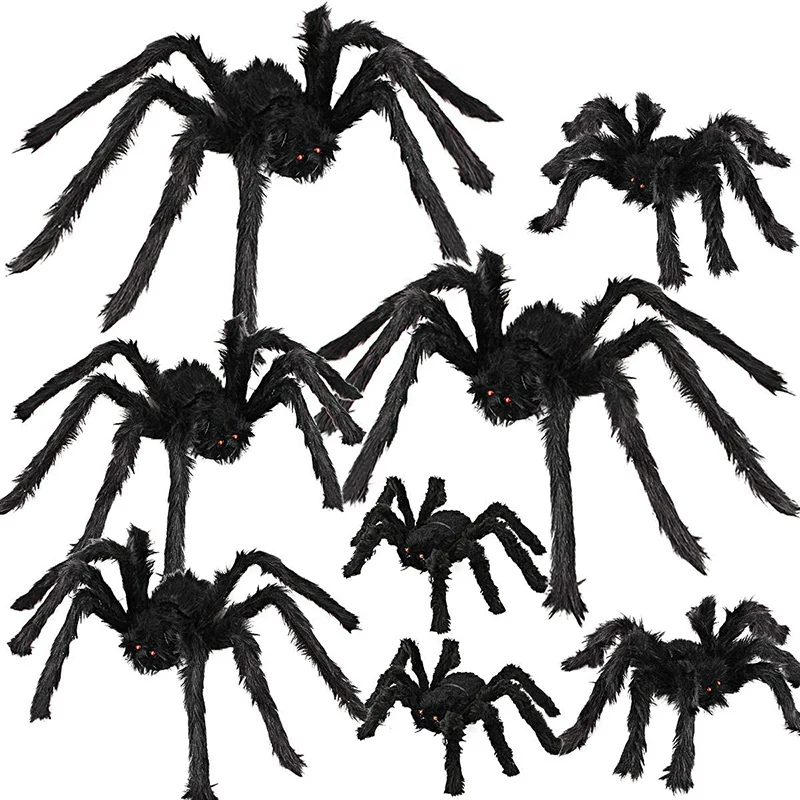 

Halloween Spider Decorations, 8 Pcs Realistic Hairy Spiders Set, Scary Spider Props for Outdoor and Yard py Decor
