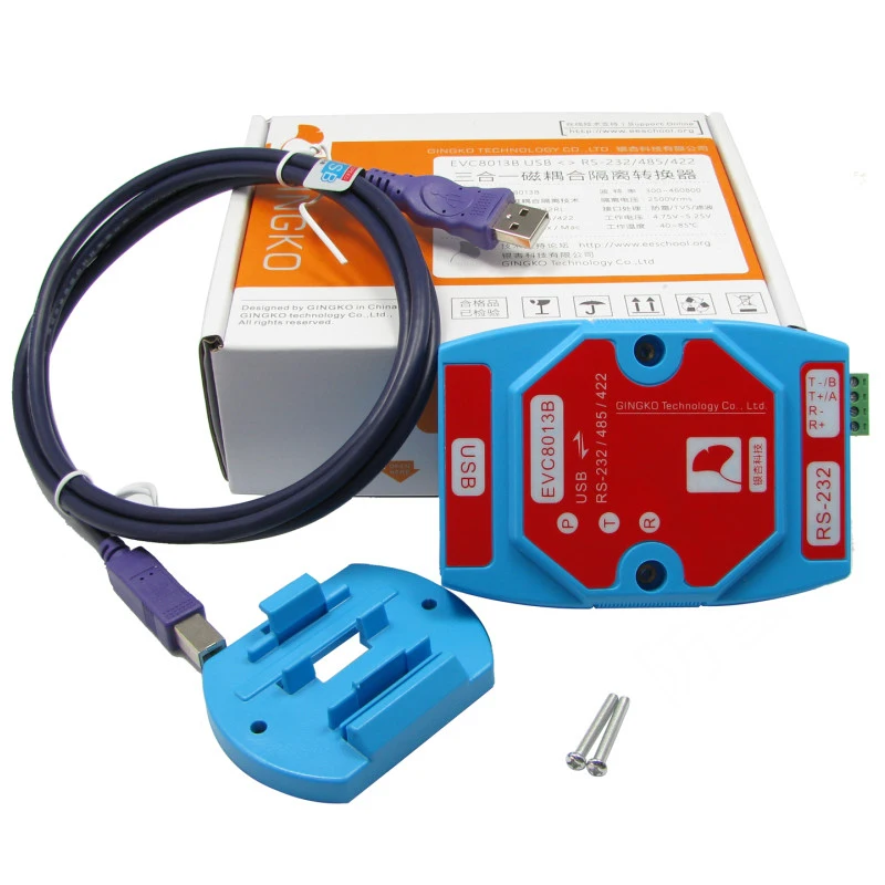 Магнитный изолятор EVC8013B 3 в 1 USB к RS485 RS232 RS422 Промышленный источник питания с