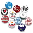 Father's day джентльмен 18 мм кнопки 10 шт. круглые фото кабошоны разрисованные изделия из стекла стиль для кнопки ювелирные изделия