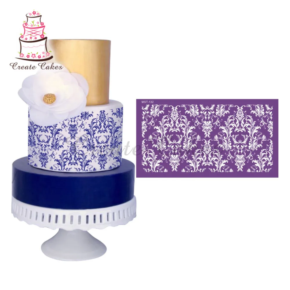 Lace Design Cake Stencil Royal Mesh Stencils For Wedding Cake Border Stencils Fondant Mould Cake Decorating Tool Cake Mold
