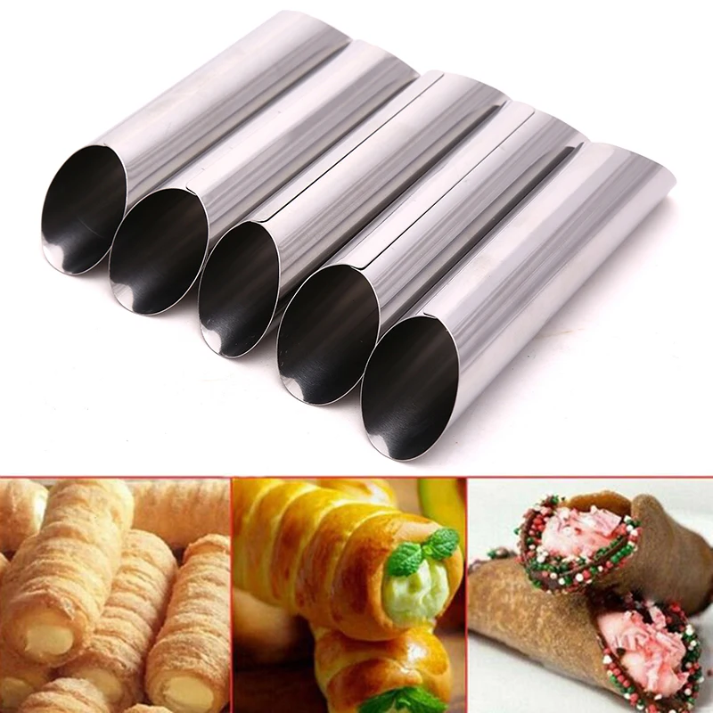 5 шт. форма канноли из нержавеющей стали Форма для крема трубка оболочка Рог