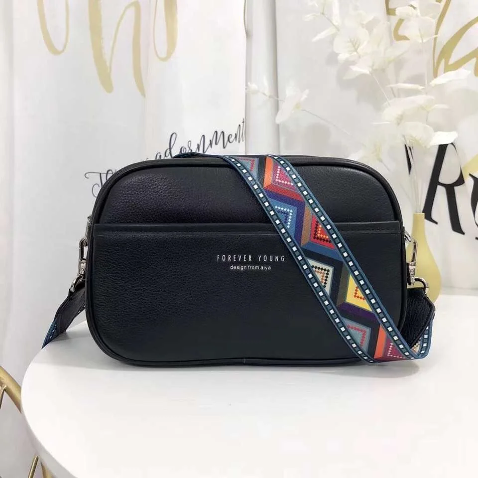 

free shipping 2020 the new style fashoin cute letter genuine cow leather women one shoulder bag crossbody bag 24cm 8color