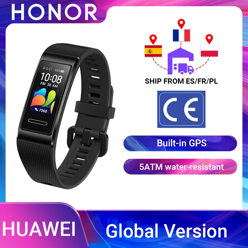 RUB 2000 250 ПРОМО КОД:LIVE664 Глобальная версия Huawei Band 4 Pro Amoled 0 95 'металлический