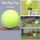 Большой большой Теннисный мяч для собак, щенков, жевательная игрушка для домашних животных, надувной уличный мяч с натуральным каучуком, игрушки для собак, фирменная игрушка для домашних животных