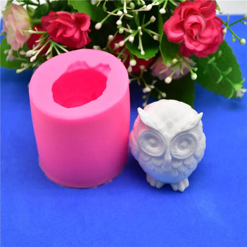 1PC 3D Silicone Owl Candle Mold DIY Handmade Resin for Craft Making Plaster Wax Shape Mould | Дом и сад