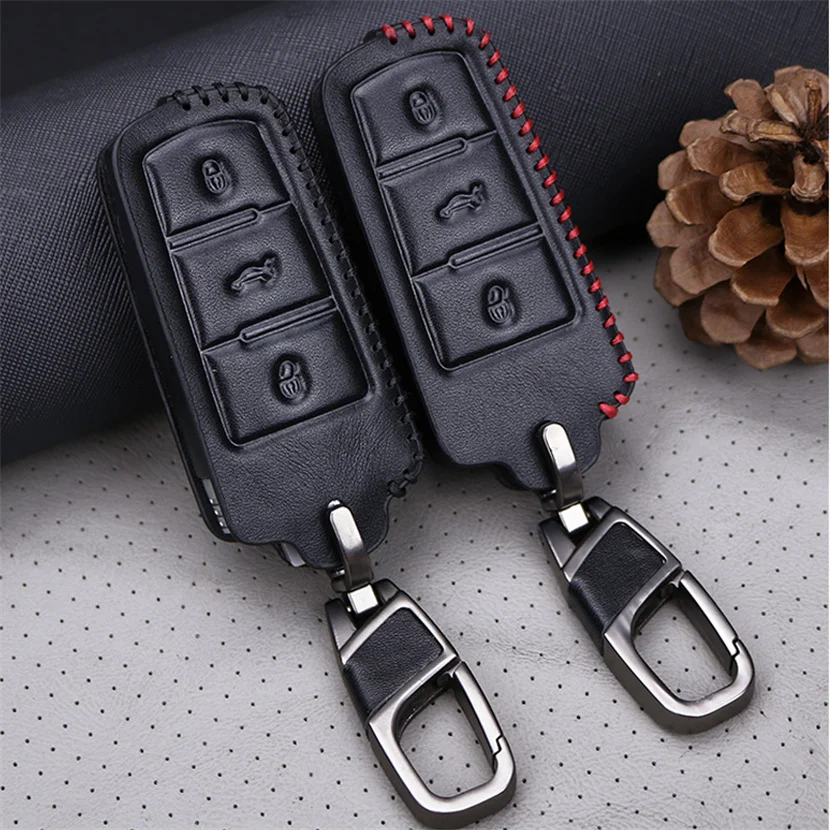 Кожаный чехол для ключа VW Polo CC Passat B8 B7 B5 T5 Beetle Tiguan 209 2020 Jetta 6 Golf 4 5 7 Mk7 | Автомобили и