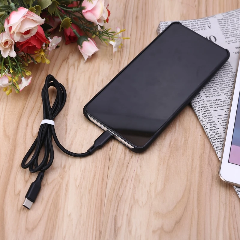 Новинка 2021 100 см нейлоновый универсальный кабель Type C на USB зарядный шнур провод