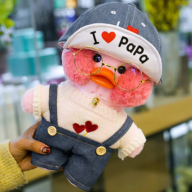 Мягкие куклы животные Lalafanfan детские милые плюшевые игрушки розовые утки мягкая