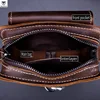 BULLCAPTAIN Crazy Horse Leather Male Waist Pack Phone Pouch Bags Waist Bag Men's Small Chest Shoulder Belt Bag Back Pack YB075 4