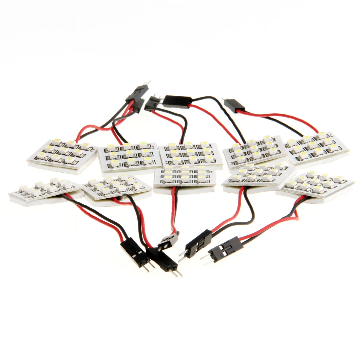 

POSSBAY 10 Pcs Car Dome Panel LED Lights Automobile Interior Reading Bulbs Lamps 9LED SMD 1210 Festoon T10 BA9S Car Styling