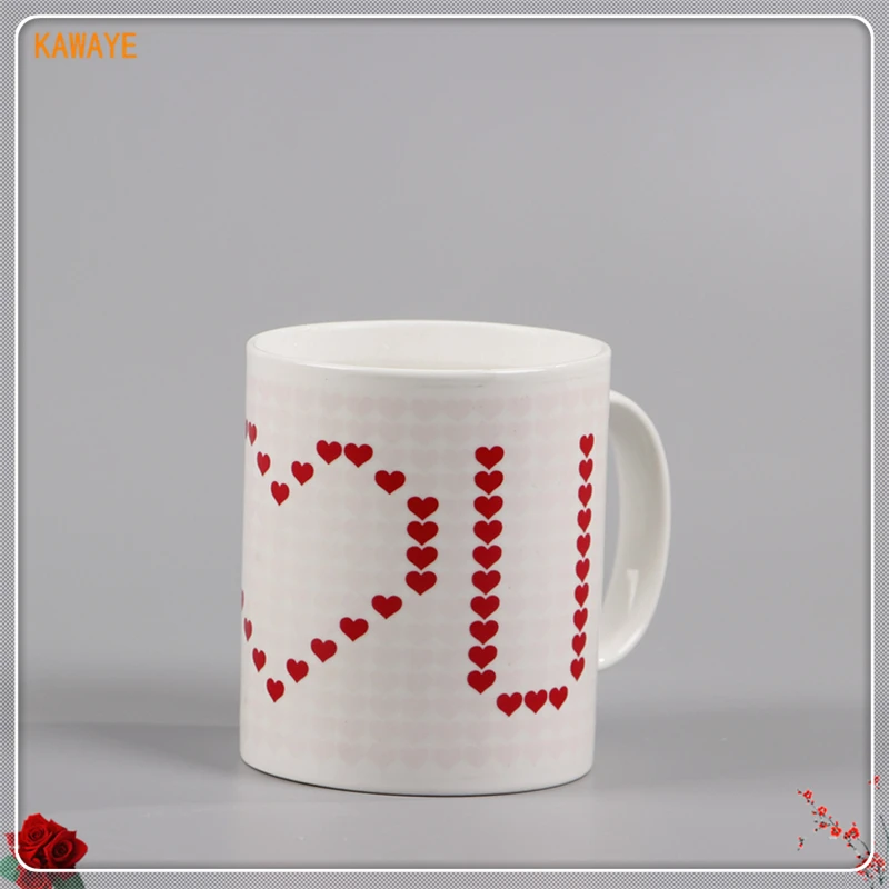 1 Pcs Creative Heart Magic Temperature Changing Cup Heat Sensitive Coffee Milk Mug Color Chameleon Mugs 6ZDZ349 | Дом и сад