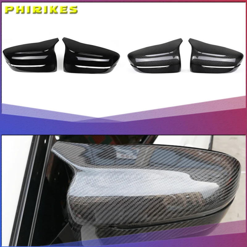 

For BMW 5 7 Series G30 G38 G11 G12 Car Rear View Side Wing Mirror Cap black Carbon Fiber pattern car accessories 2017 2018 2016