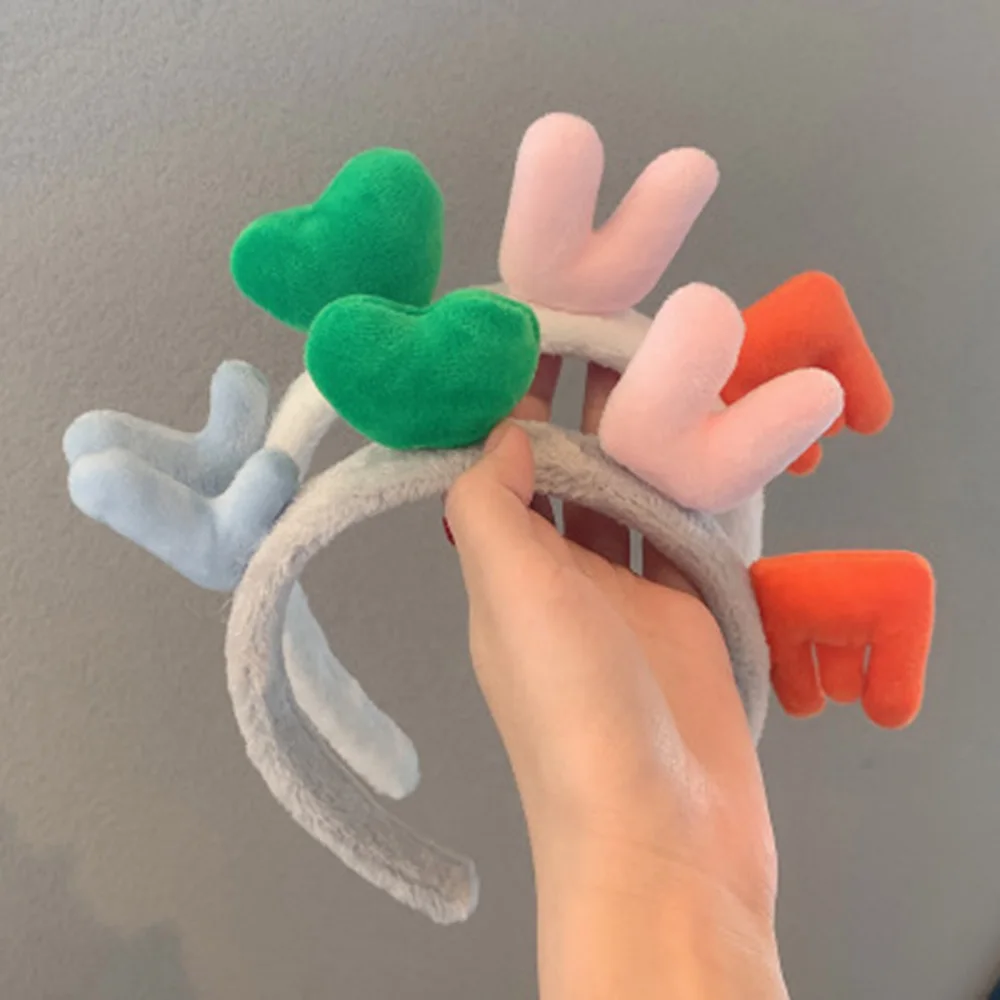 Новинка милая плюшевая заколка для волос с изображением ясеня лица макияжа