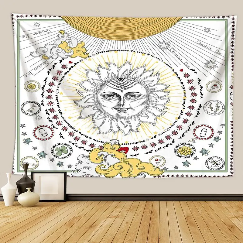 Настенный богемный гобелен для спальни Мексиканский декор Таро тканевое