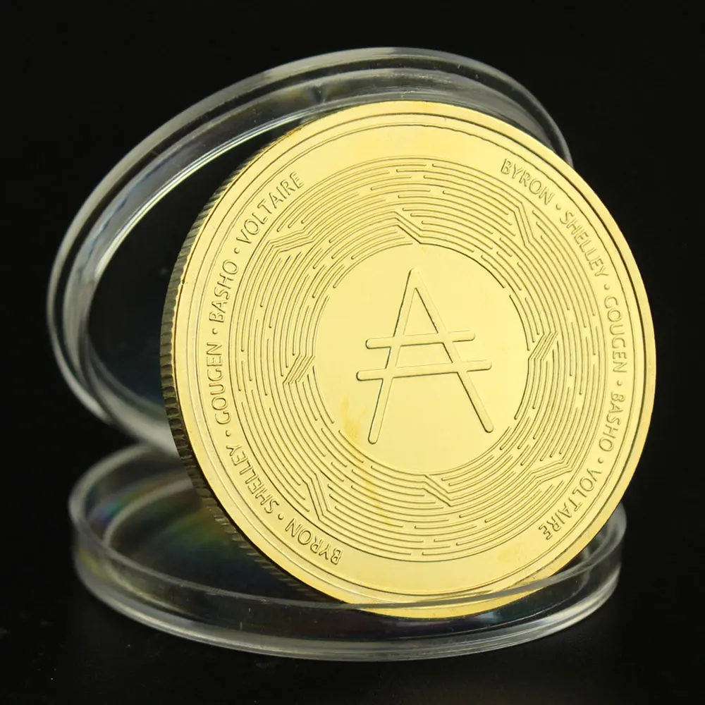

Ada Cardano Crypto Coin Physical Cryptocurrency Collectible Coin In Code We Trust Art Collection Gold Plated Commemorative Coin