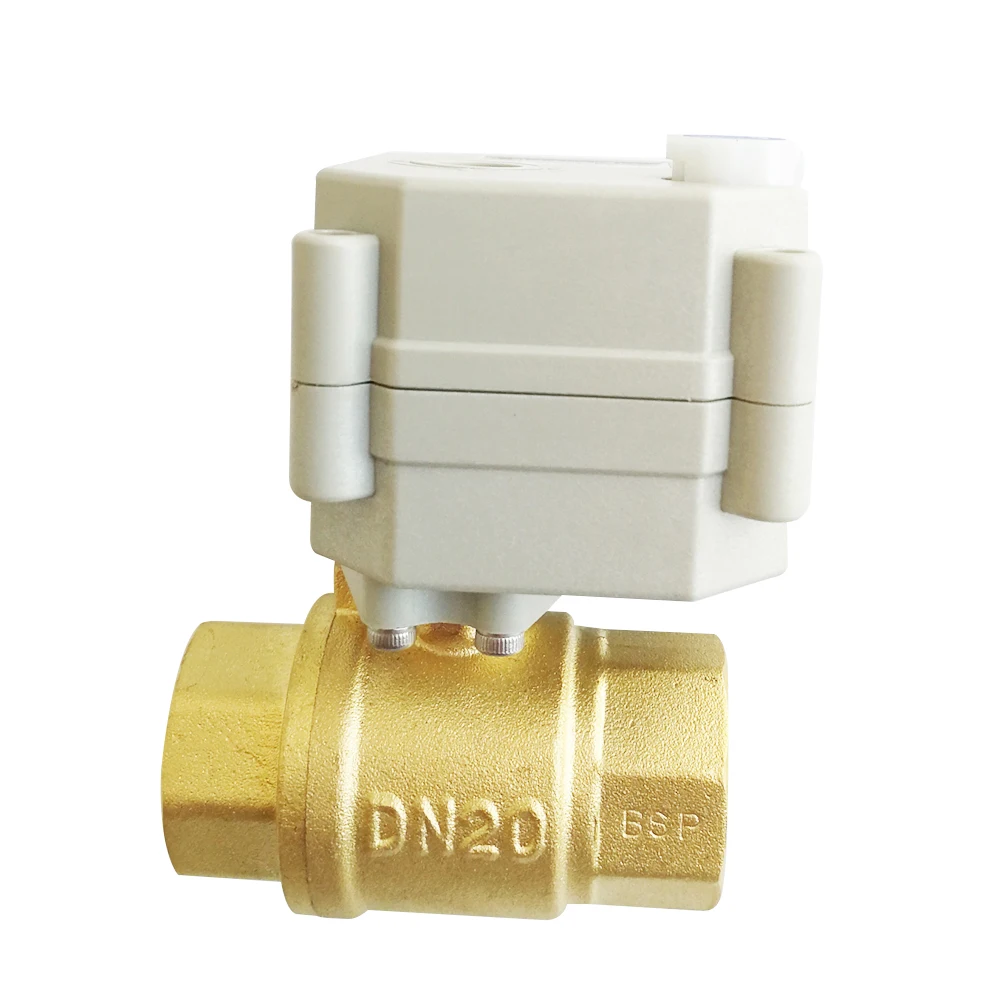 TF20-B2-C DC5V 2/3/5/7 проволочный латунный DN20 BSP / NPT 3/4 ''моторизованный шаровой клапан