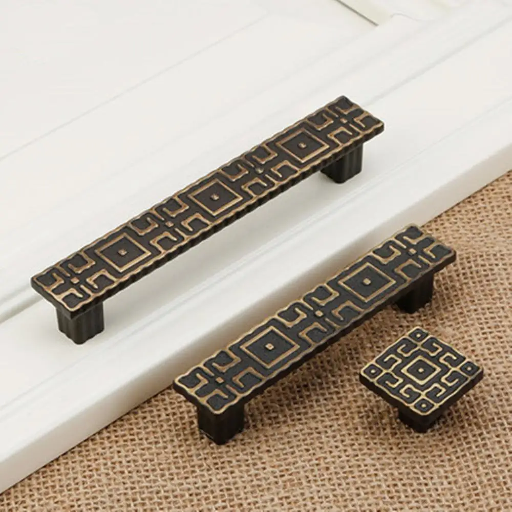 Американские черные и зеленые бронзовые ручки шкафа ручка для ящика мебельная