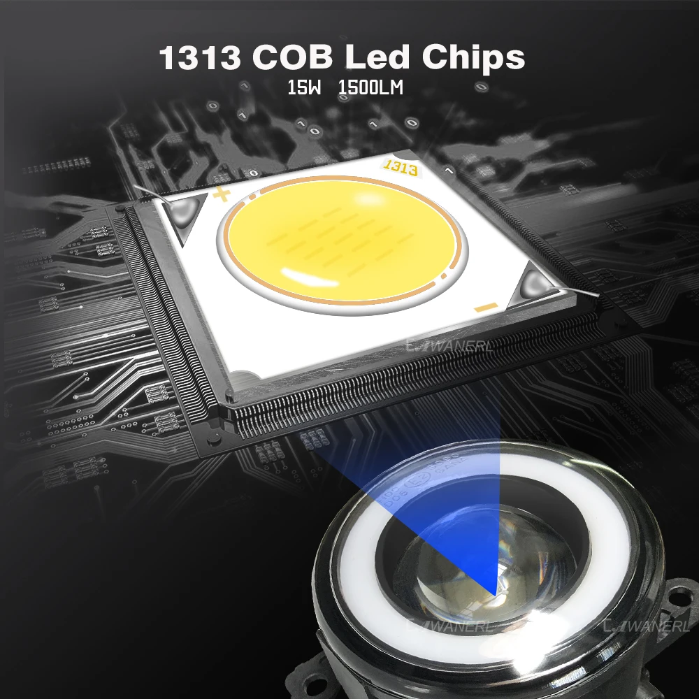 Cawanerl для Renault Kadjar автомобиля 30 Вт 3000 лм светодиодные противотуманные фары COB Angel Eye