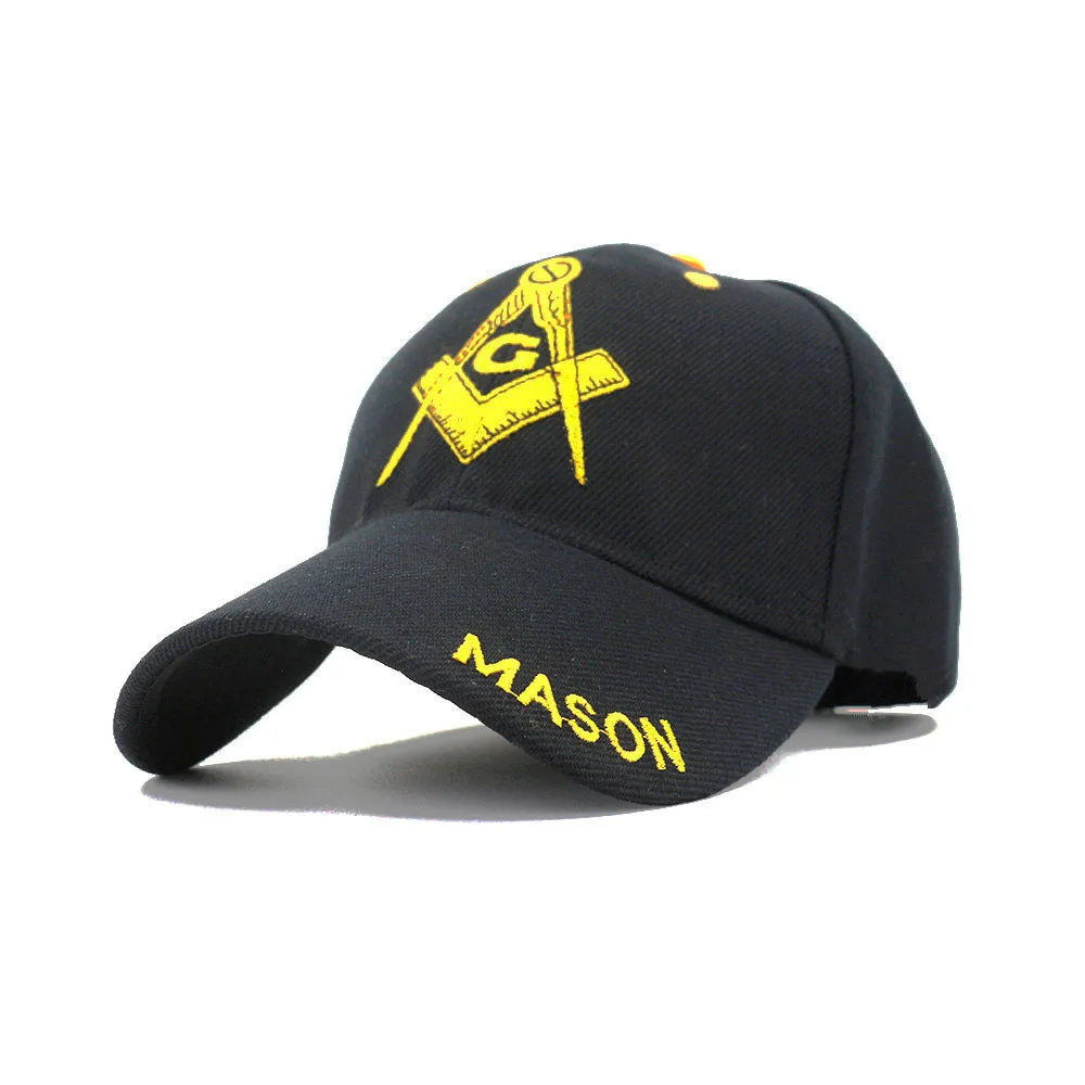 Черная кепка, бейсболка с вышивкой Мейсона, бейсболка, кепка s Casquette, облегающая Повседневная Кепка Патриот Gorras для мужчин и женщин - Цвет: Черный