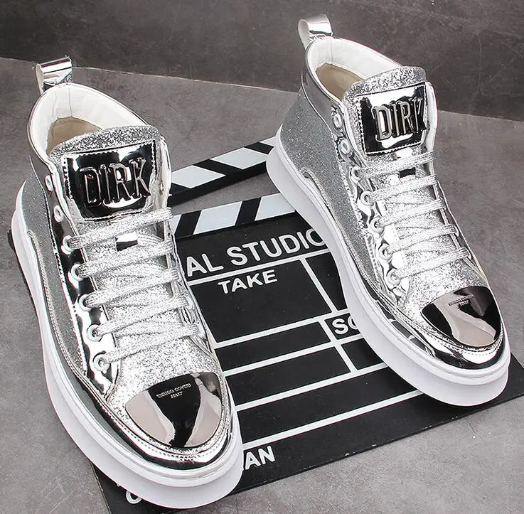 Туфли мужские высокие на платформе дизайнерские кроссовки в британском стиле